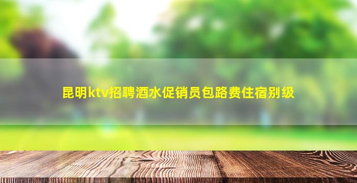 昆明ktv招聘酒水促销员包路费住宿别级